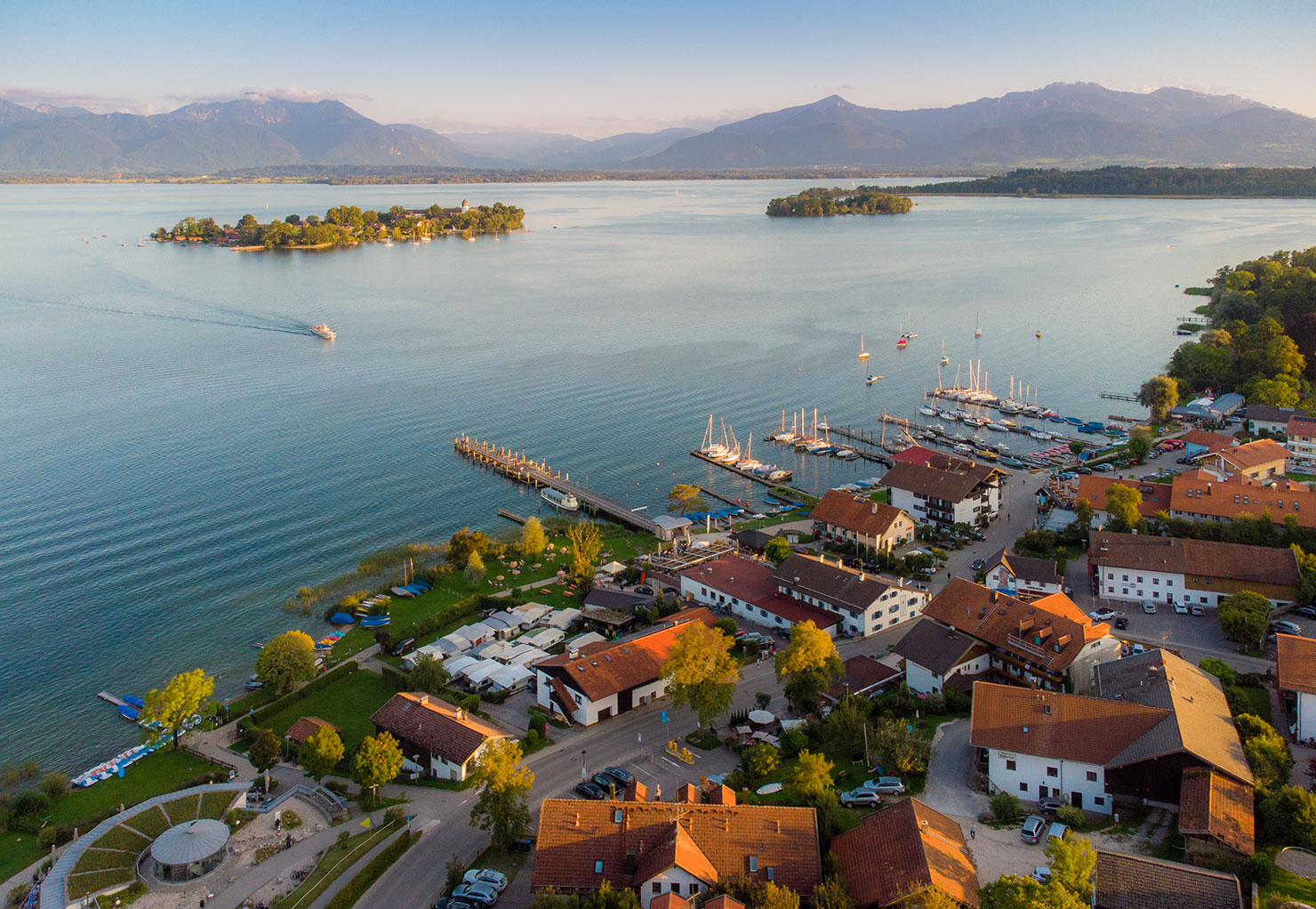 Gstadt am Chiemsee Luftaufnahme