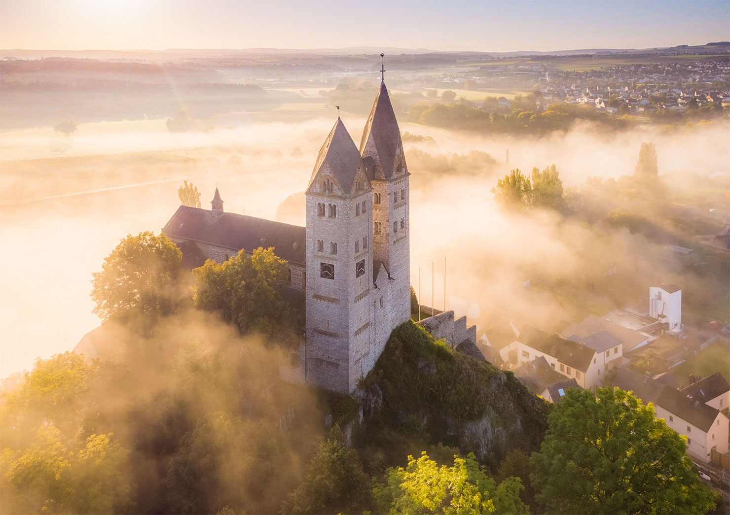 Dietkirchen St. Lubentius Luftaufnahme