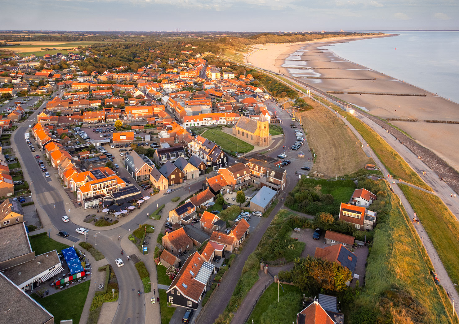 Zeeland Zoutelande Luftaufnahme